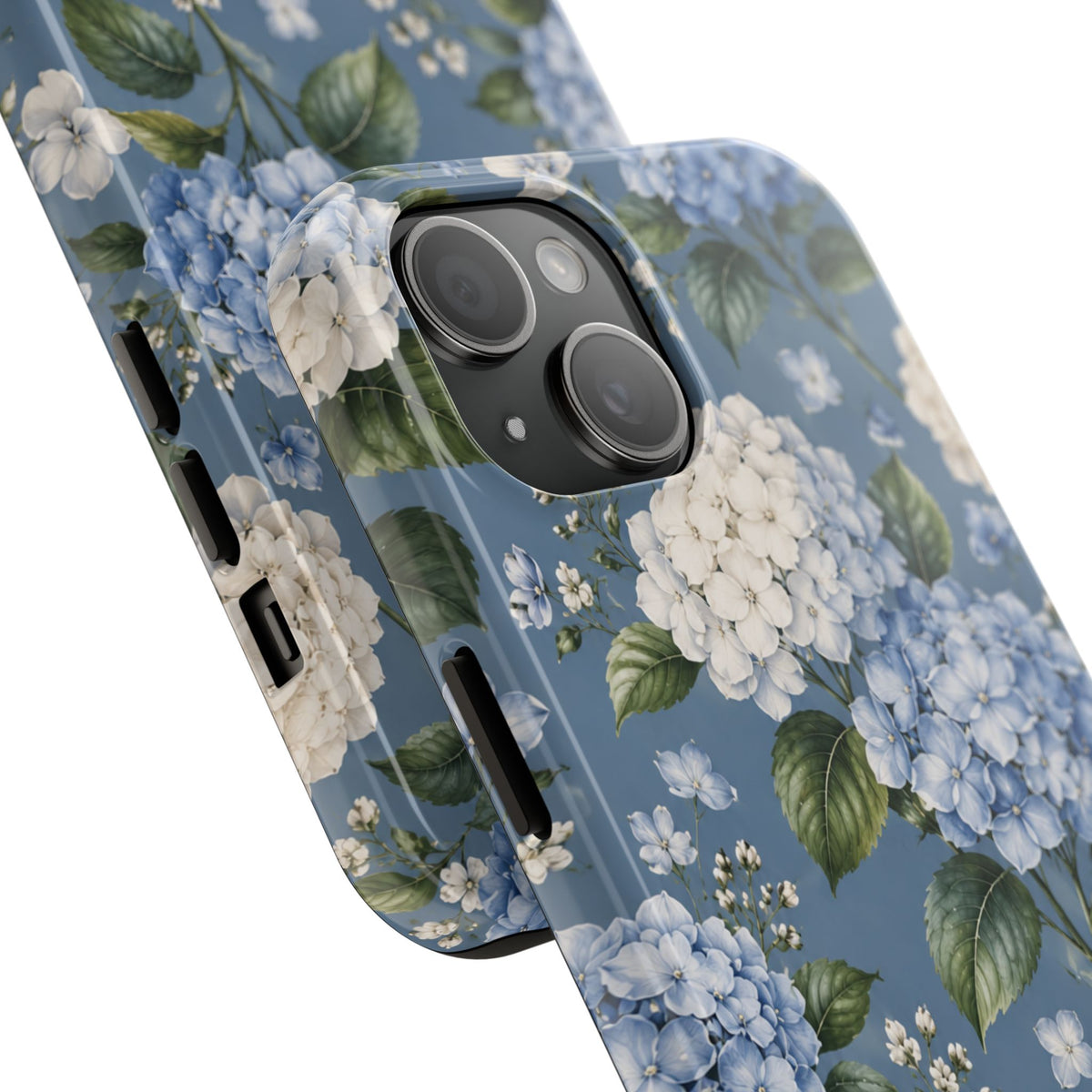 Hydrangea Blue Tough Phone Case — Floral Protective Phone Cover