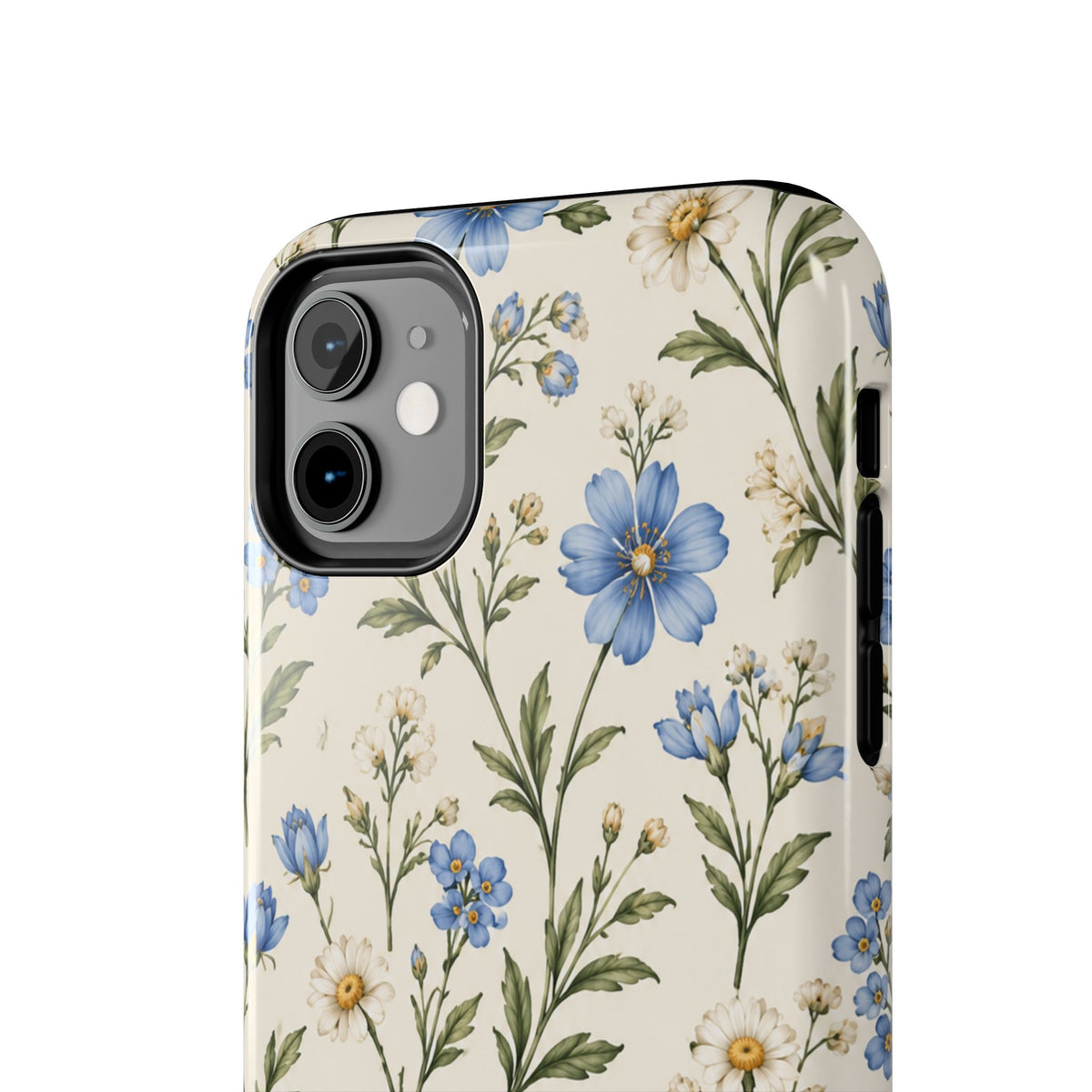 Blue Wildflower Tough Phone Case — Floral Protective Phone Cover