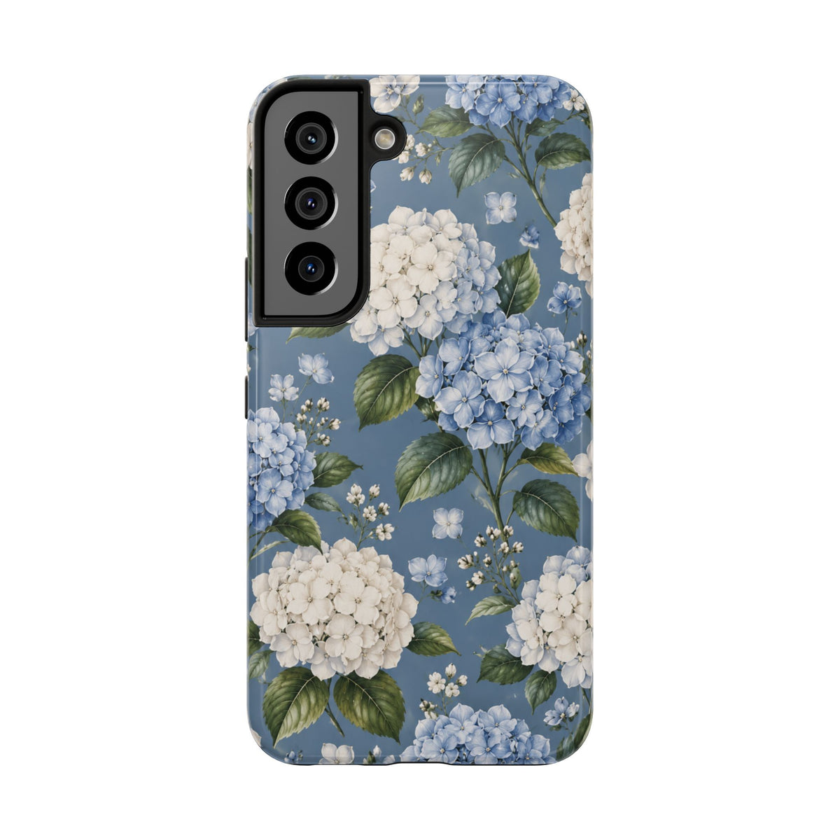 Hydrangea Blue Tough Phone Case — Floral Protective Phone Cover