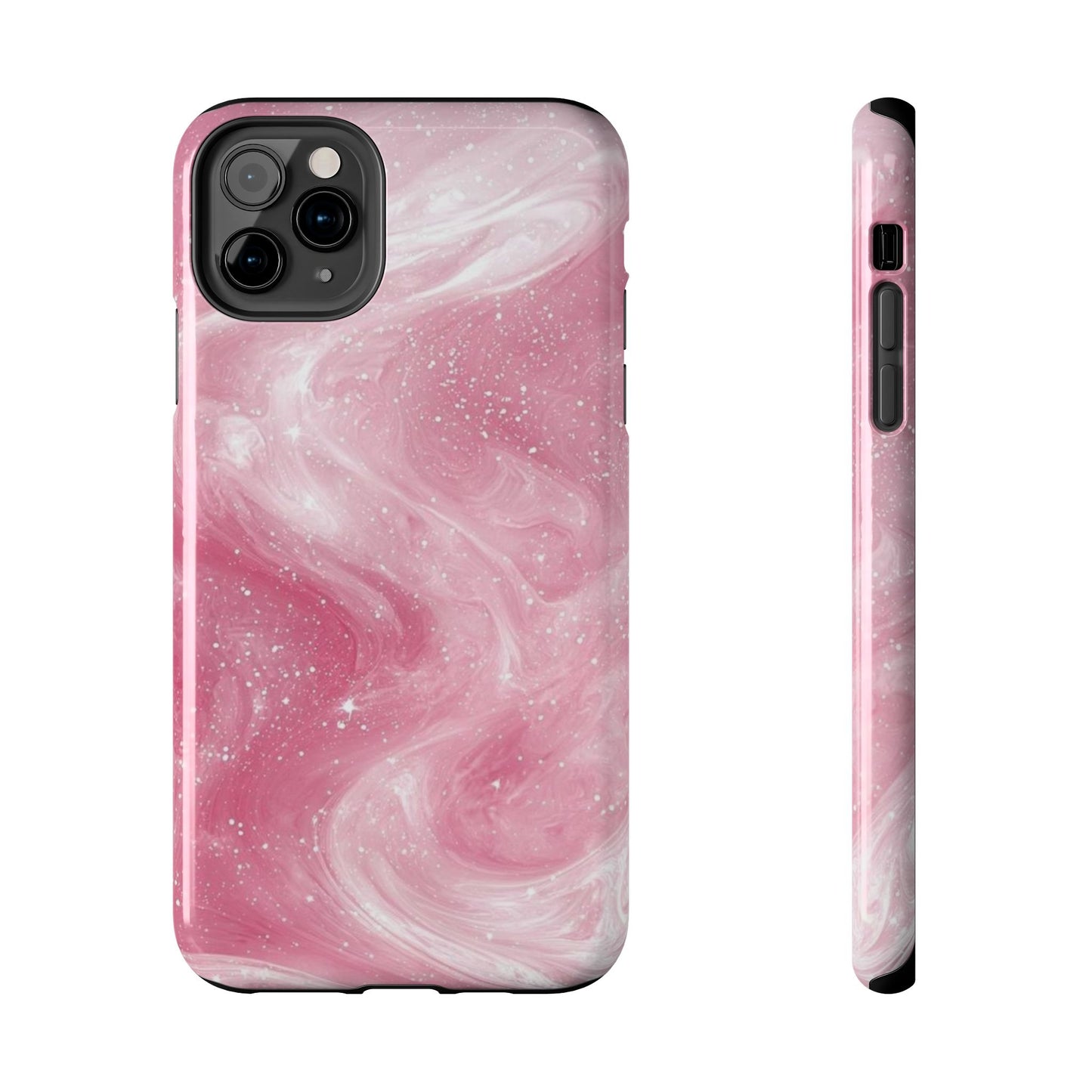 Stylish Tough Phone Cases - Pink Marble Design, Phone Cover for Women, Durable Protection, Trendy Gift, Birthday Present, Everyday Use