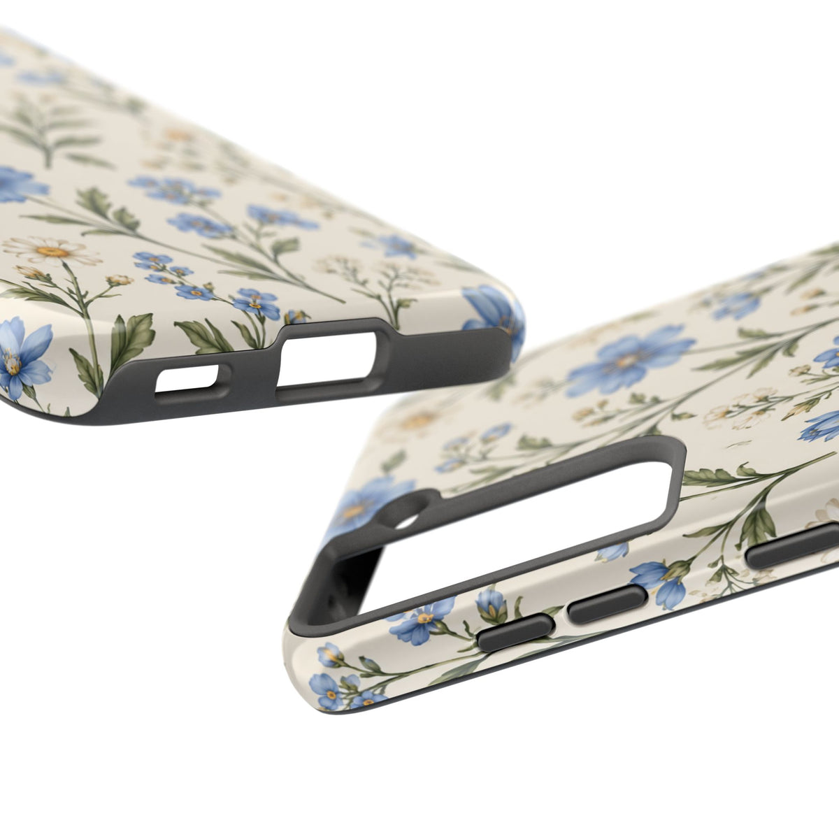 Blue Wildflower Tough Phone Case — Floral Protective Phone Cover