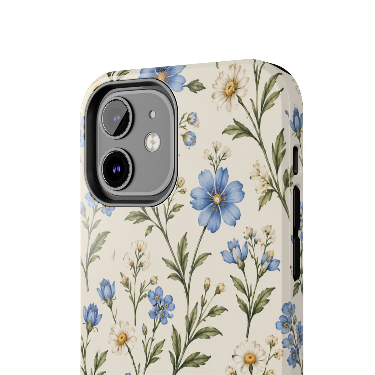 Blue Wildflower Tough Phone Case — Floral Protective Phone Cover