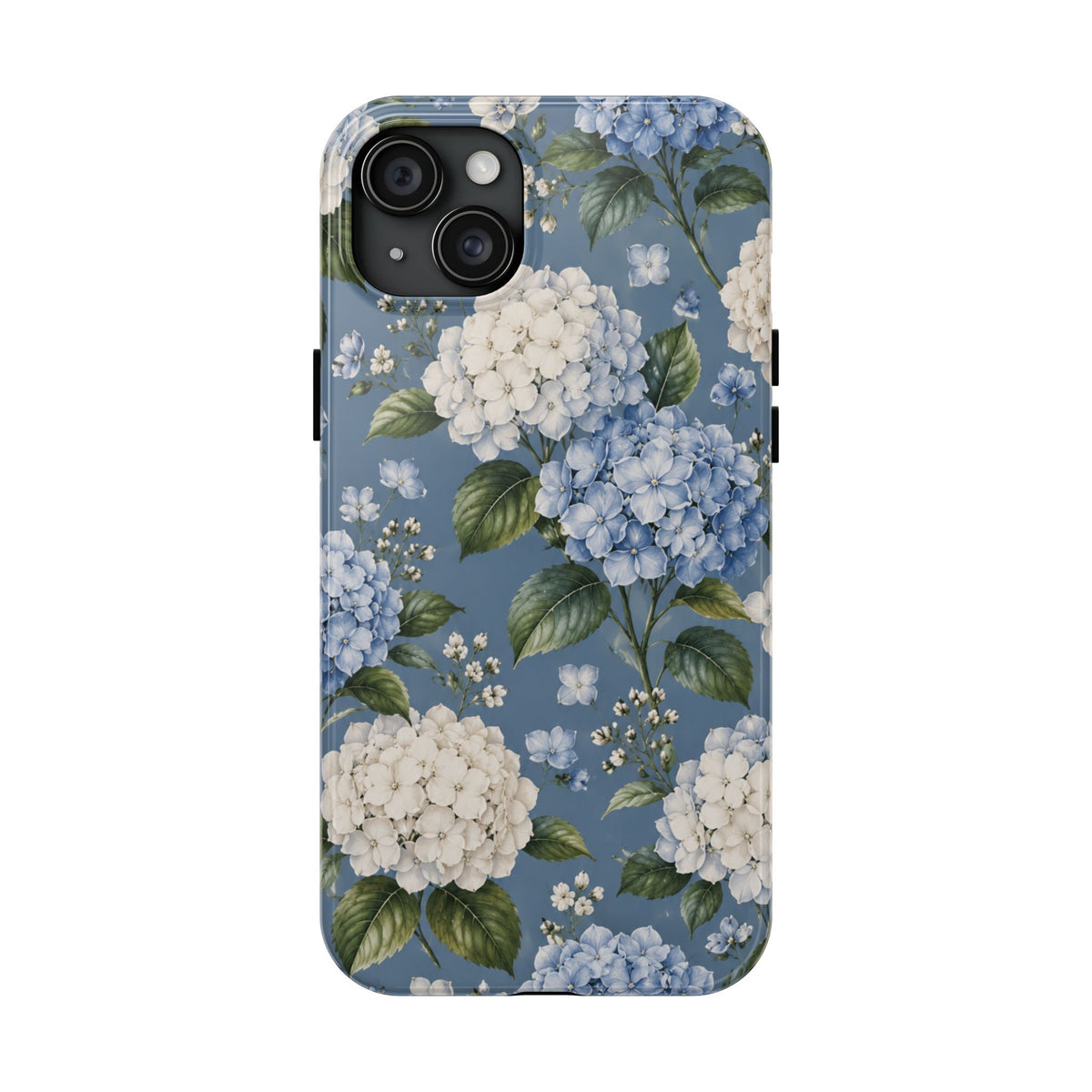 Hydrangea Blue Tough Phone Case — Floral Protective Phone Cover