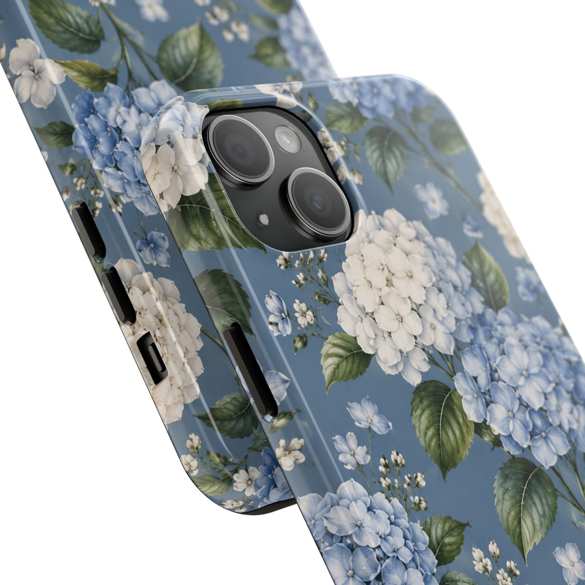 Hydrangea Blue Tough Phone Case — Floral Protective Phone Cover