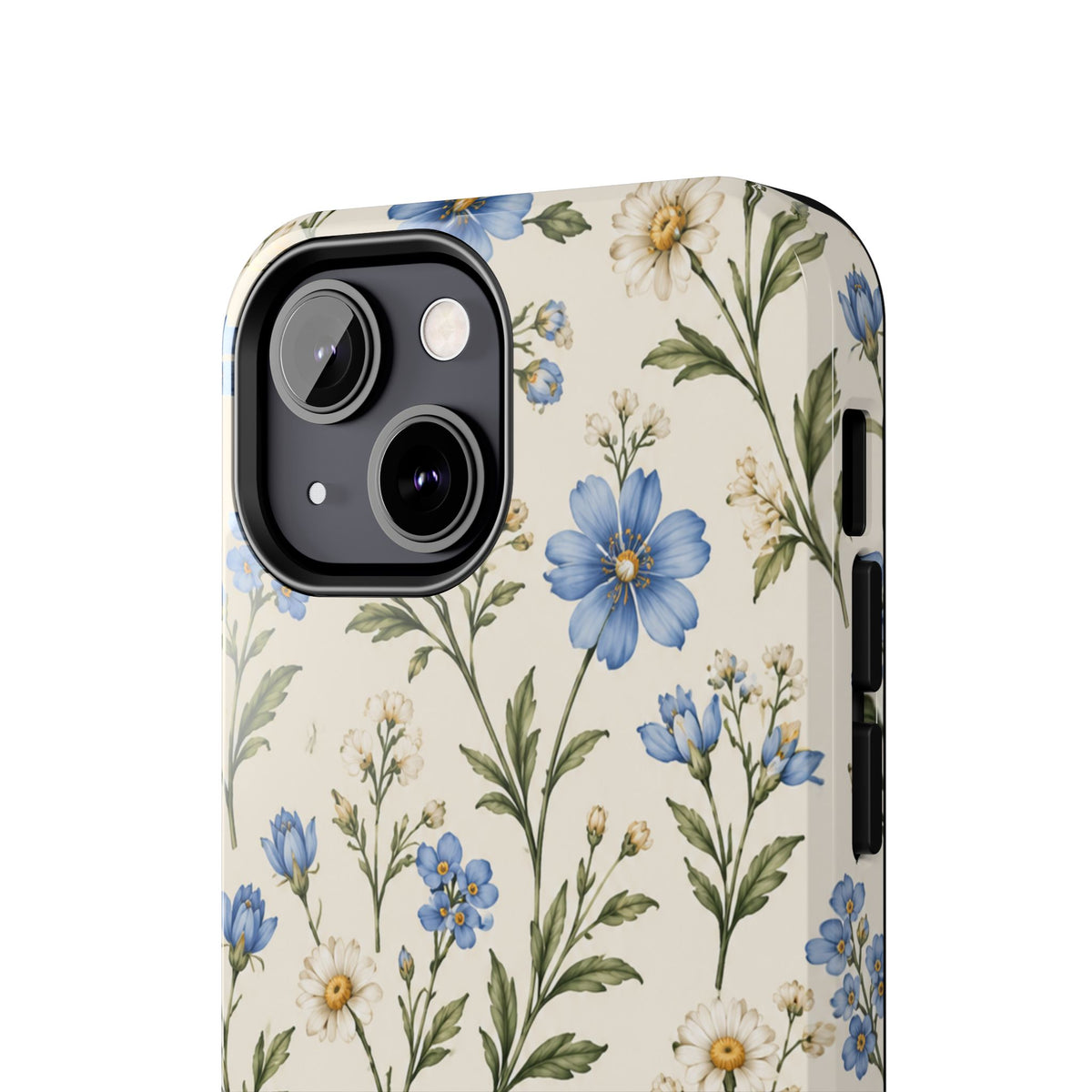 Blue Wildflower Tough Phone Case — Floral Protective Phone Cover
