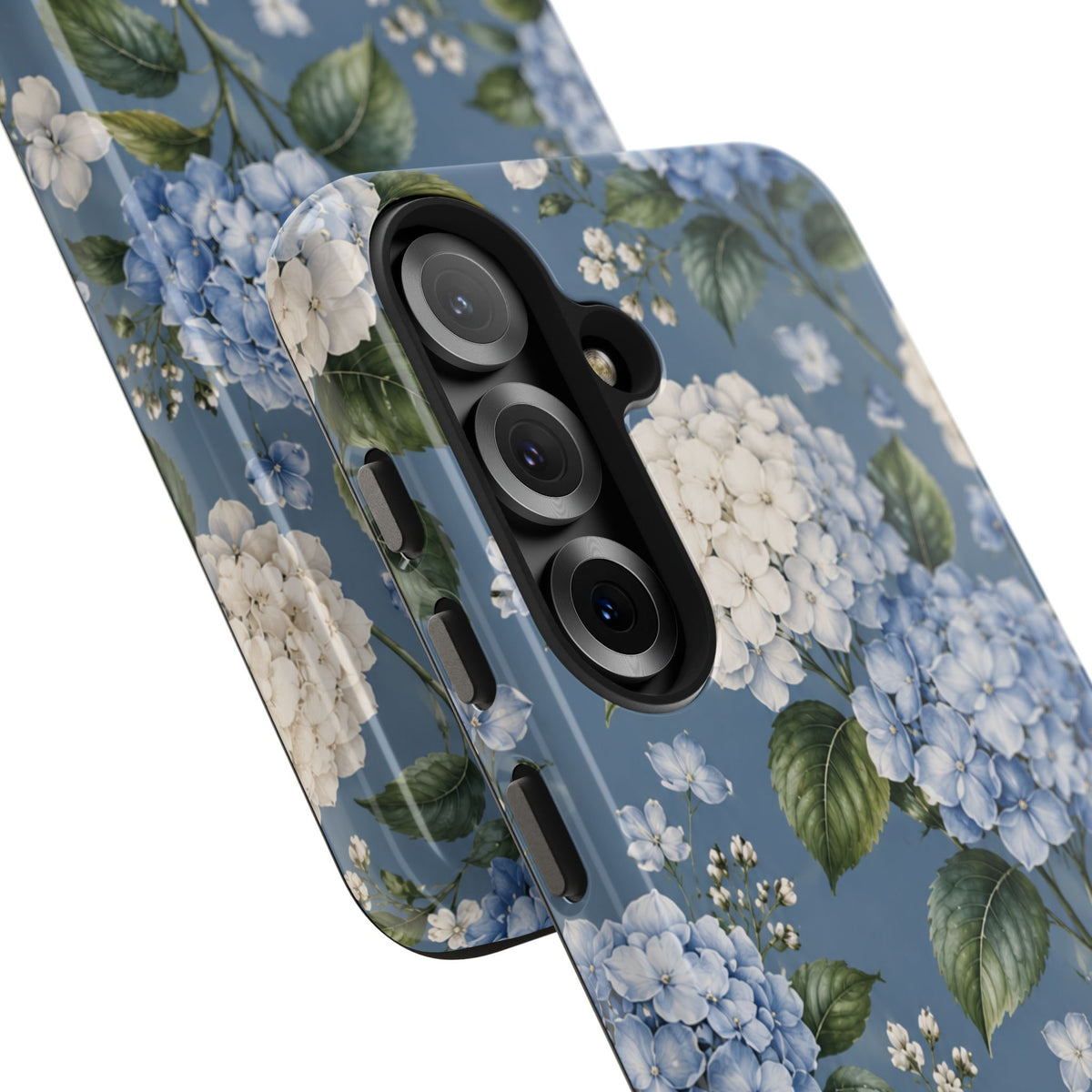 Hydrangea Blue Tough Phone Case — Floral Protective Phone Cover