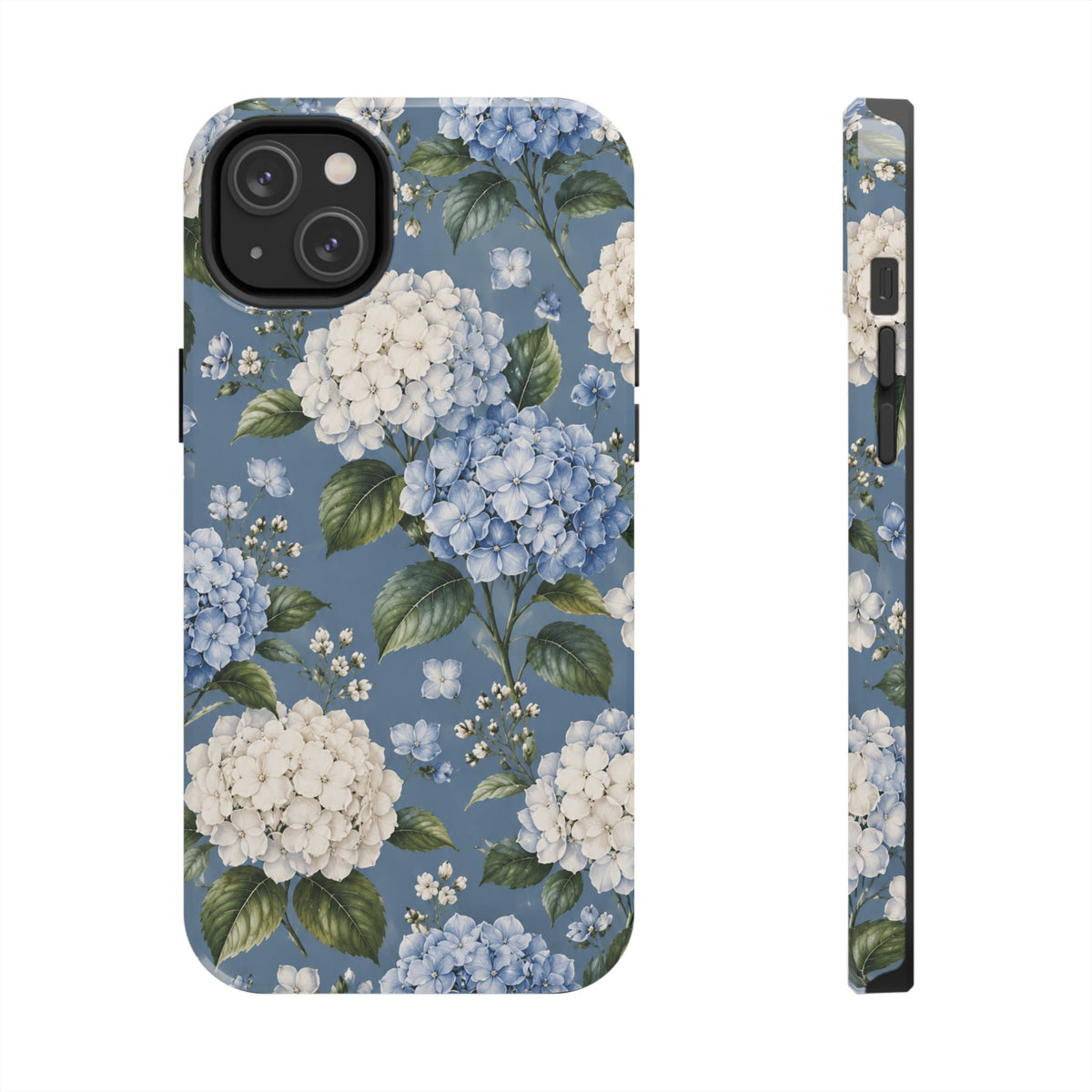 Hydrangea Blue Tough Phone Case — Floral Protective Phone Cover
