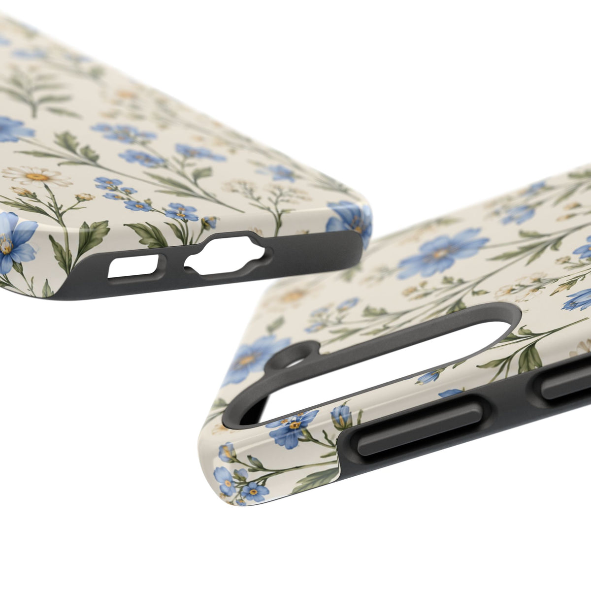 Blue Wildflower Tough Phone Case — Floral Protective Phone Cover