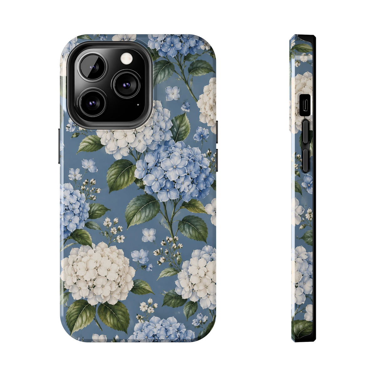 Hydrangea Blue Tough Phone Case — Floral Protective Phone Cover