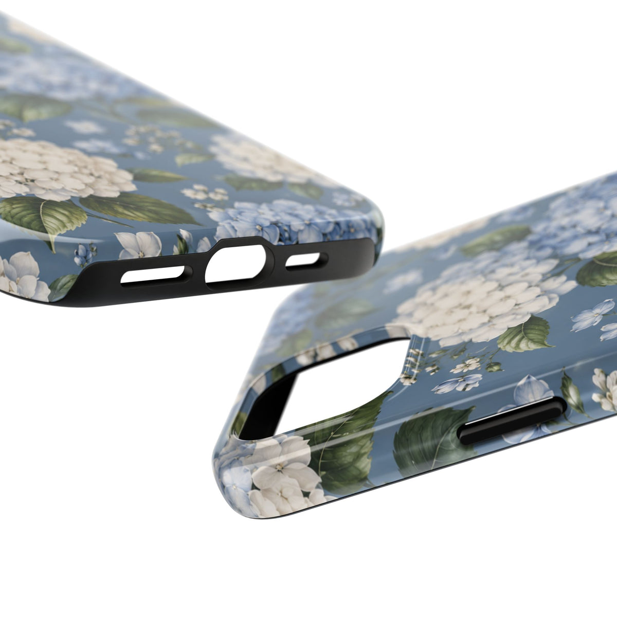 Hydrangea Blue Tough Phone Case — Floral Protective Phone Cover