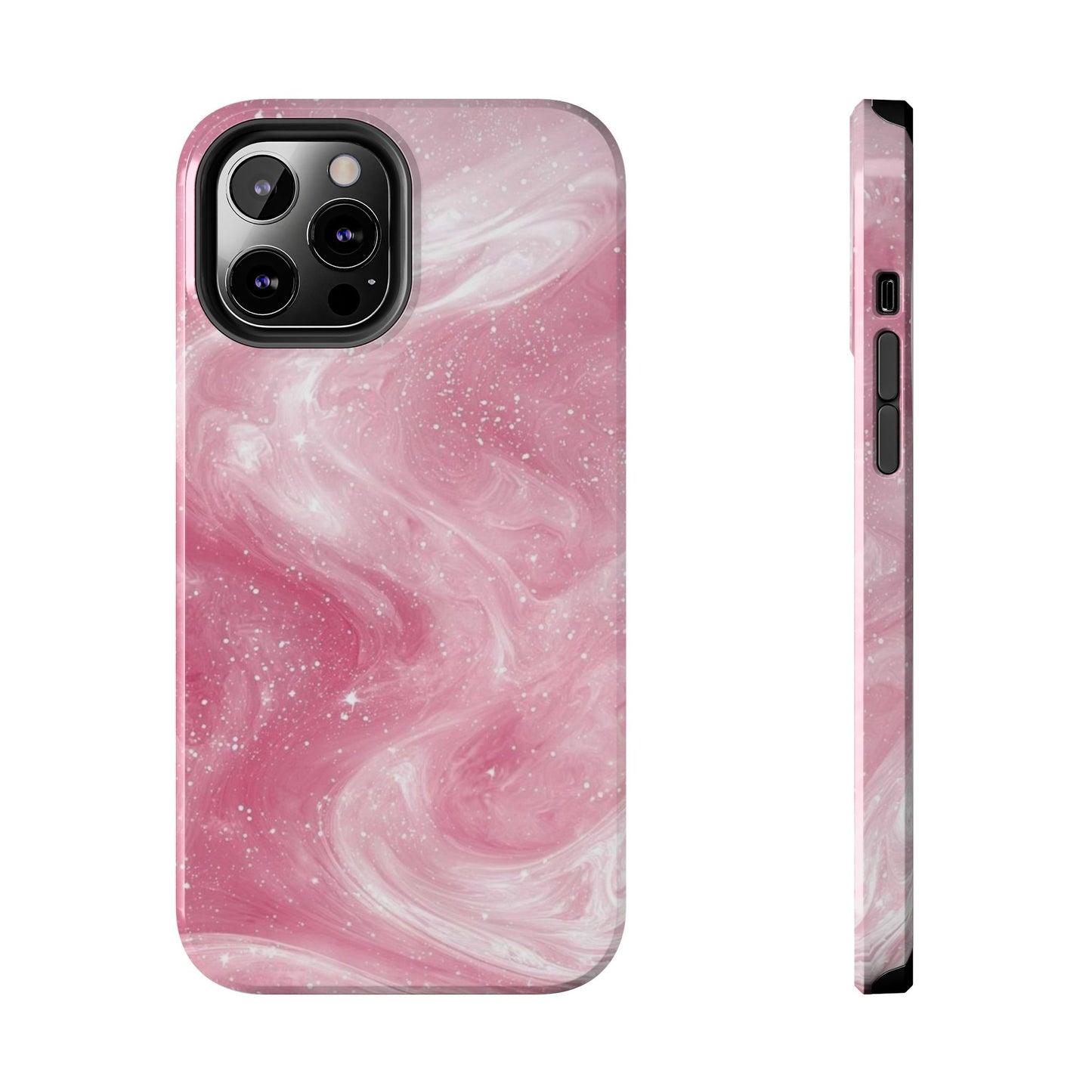 Stylish Tough Phone Cases - Pink Marble Design, Phone Cover for Women, Durable Protection, Trendy Gift, Birthday Present, Everyday Use