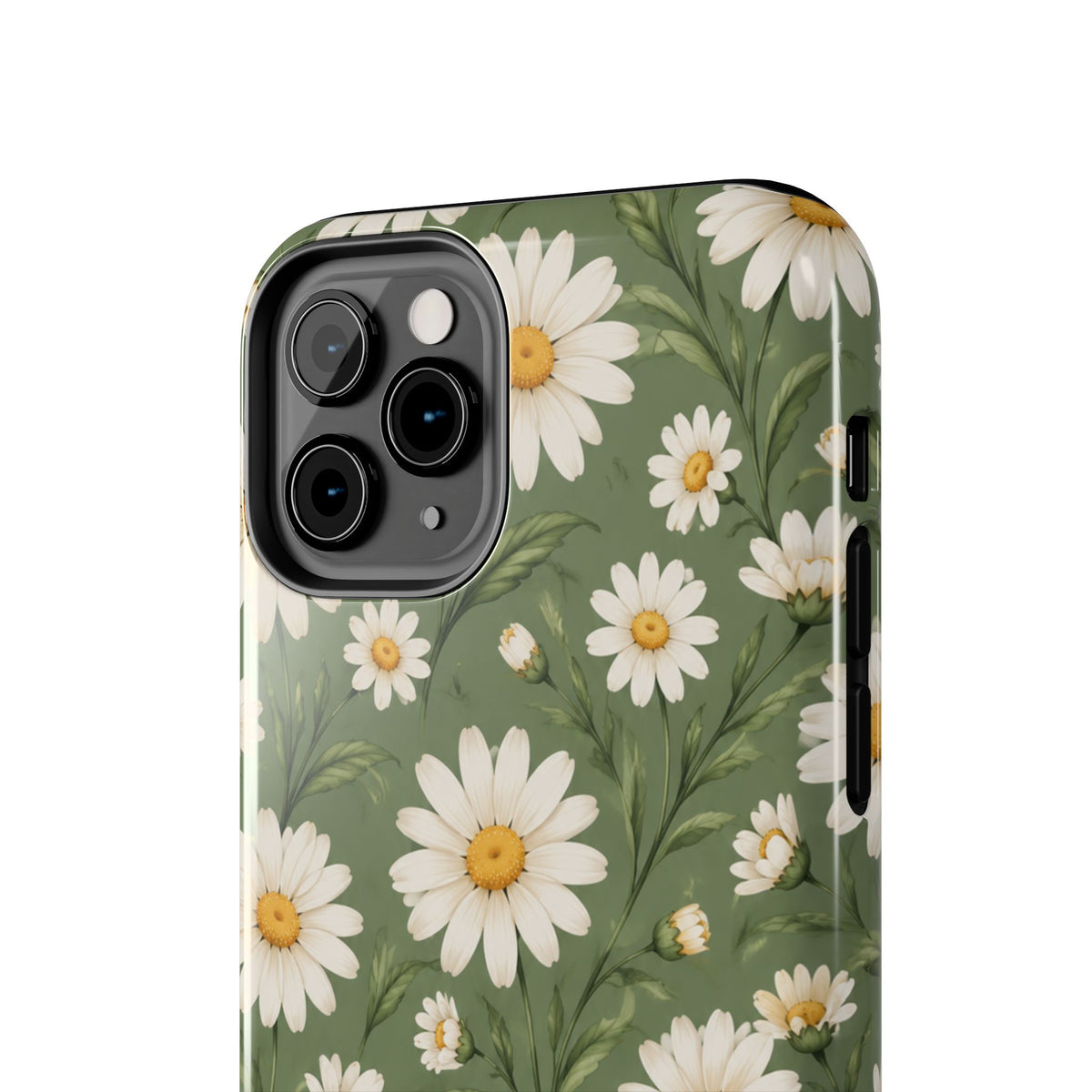 Daisy Pattern Tough Phone Case — Protective Floral iPhone Case
