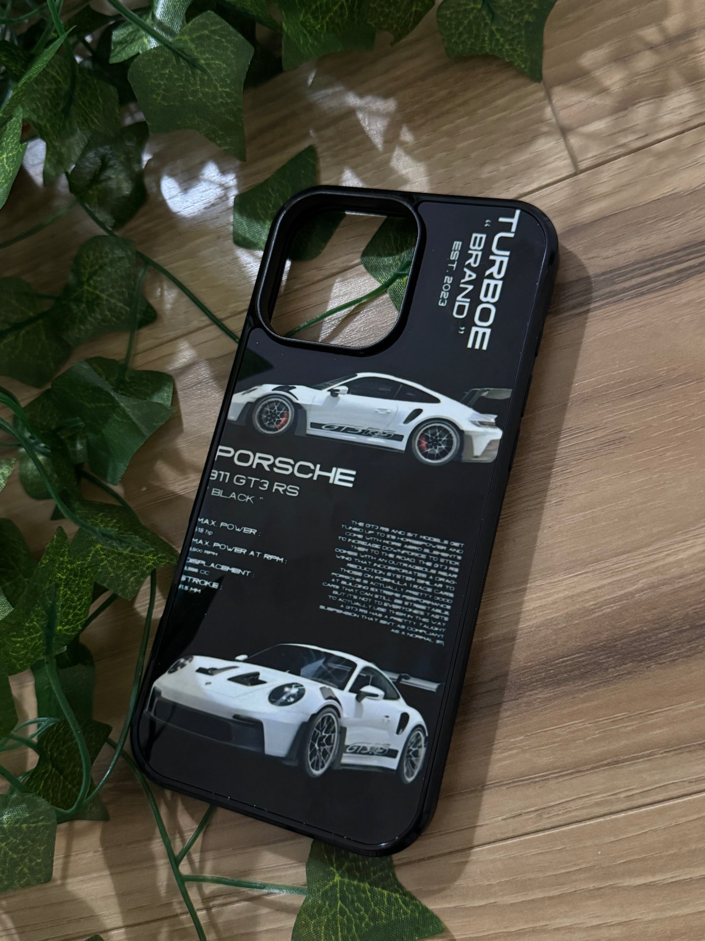 Turboe Porsche GT3 RS iPhone Case – Black Edition