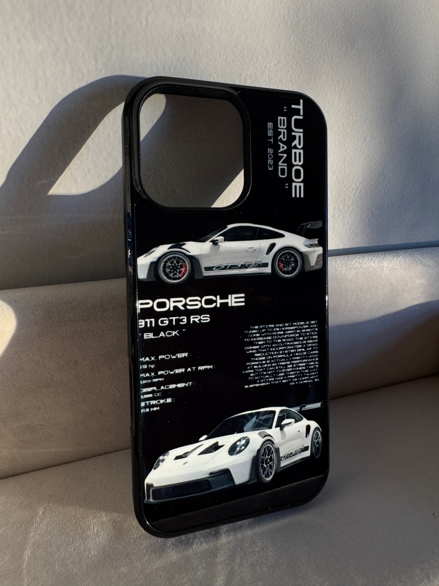 Turboe Porsche GT3 RS iPhone Case – Black Edition